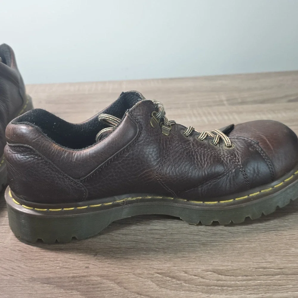 Y2K Dr. Martens Brown Leather Oxford Shoes Mens 11 Low Top Lug Sole Vintage
